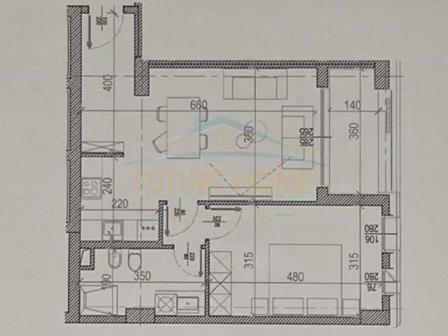 Tirane, shes apartament 1+1+BLK Kati 1, 84 m² 93.000 Euro (Fusha e Aviacionit)