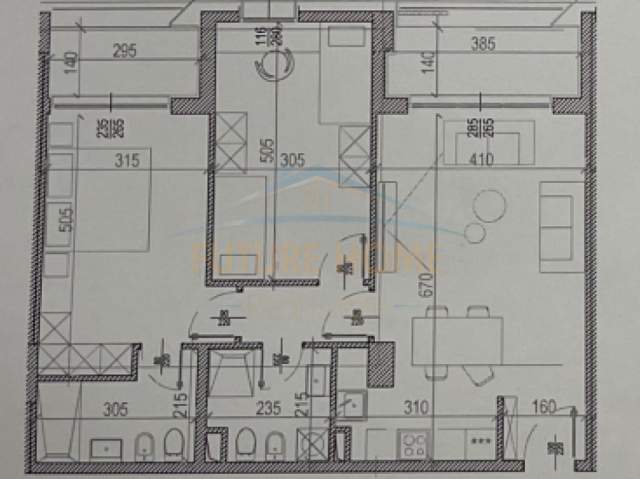 Tirane, shes apartament 2+1+BLK Kati 3, 117 m² 128.500 Euro (Fusha e Aviacionit)