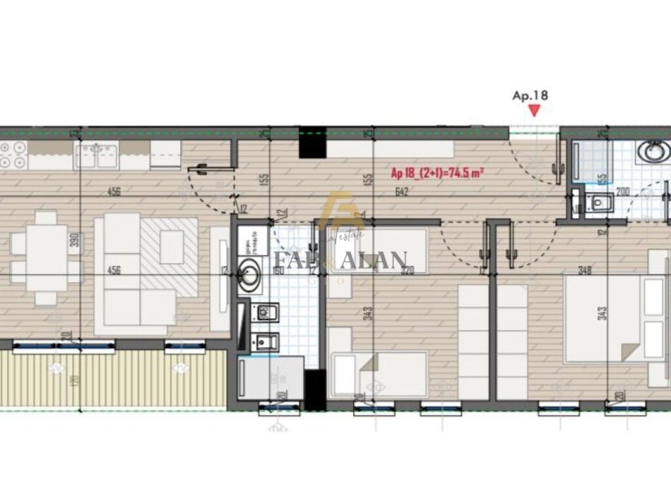 Tirane, shitet apartament 2+1 , (Univers City)