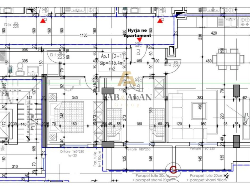 Tirane, shitet apartament 2+1 Kati 1, 115 m² 161.600 € (Vila L3, Astir)