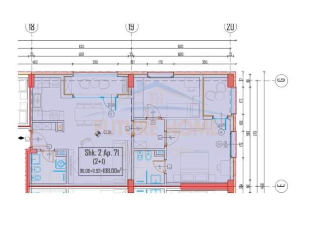 Tirane, shitet apartament Kati 8, 108 m² 124.200 Euro (Akses Tirana)