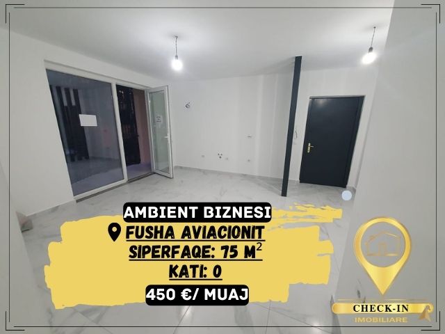 Tirane, jepet me qera ambjent biznesi Kati 0, 75 m² 450 Euro (Fusha e Aviacionit)