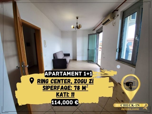 Tirane, shitet apartament 1+1+A+BLK Kati 11, 78 m² 114.000 Euro (Ring Center)