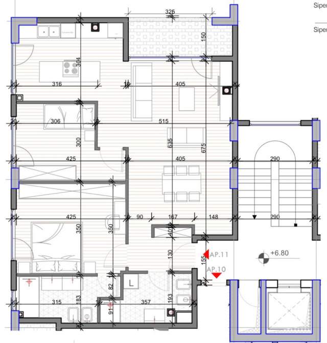 Tirane, shes apartament 2+1+BLK Kati 3, 116 m² 240.000 Euro "Vilat Forest" (Spitali i Kafsheve)