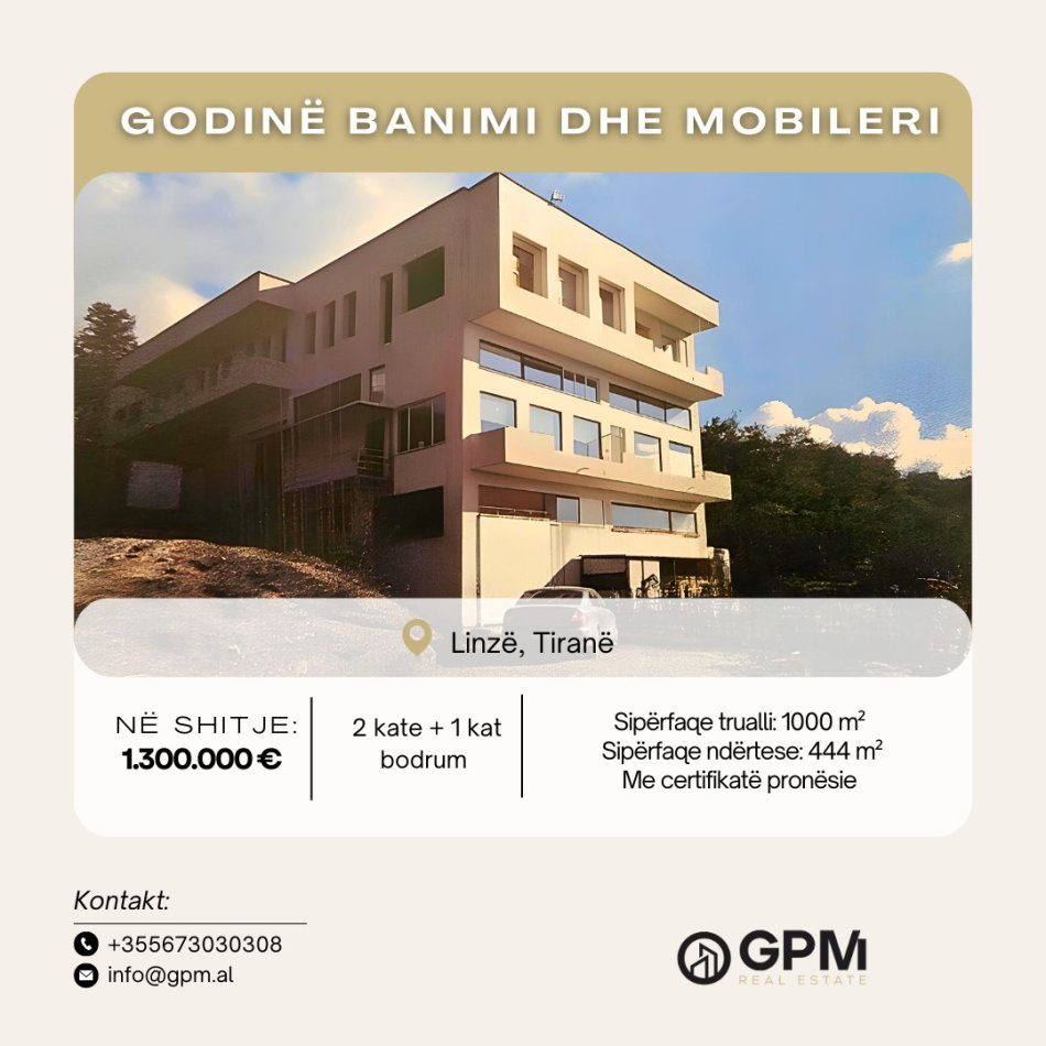 Tirane, shitet ambjent biznesi , 1,000 m² 1,300,000 € (Linze)