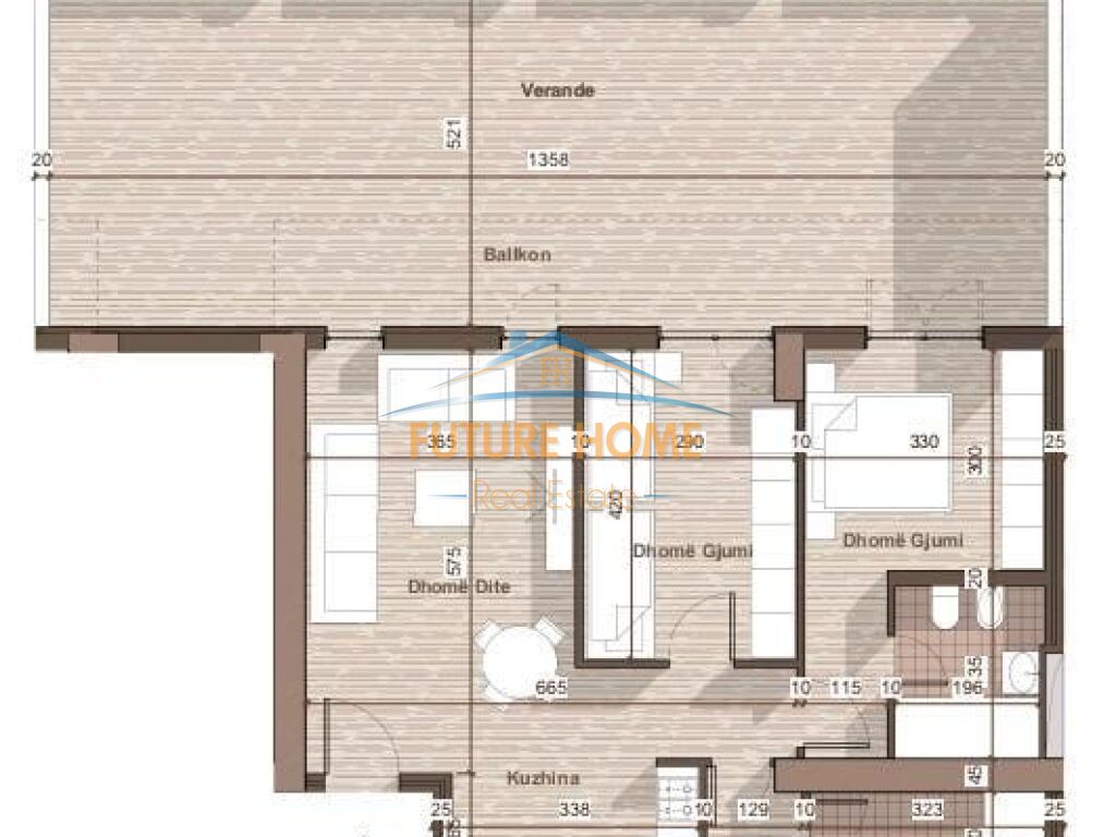 Apartament 2+1 për shitje tek Univers City, QTU
