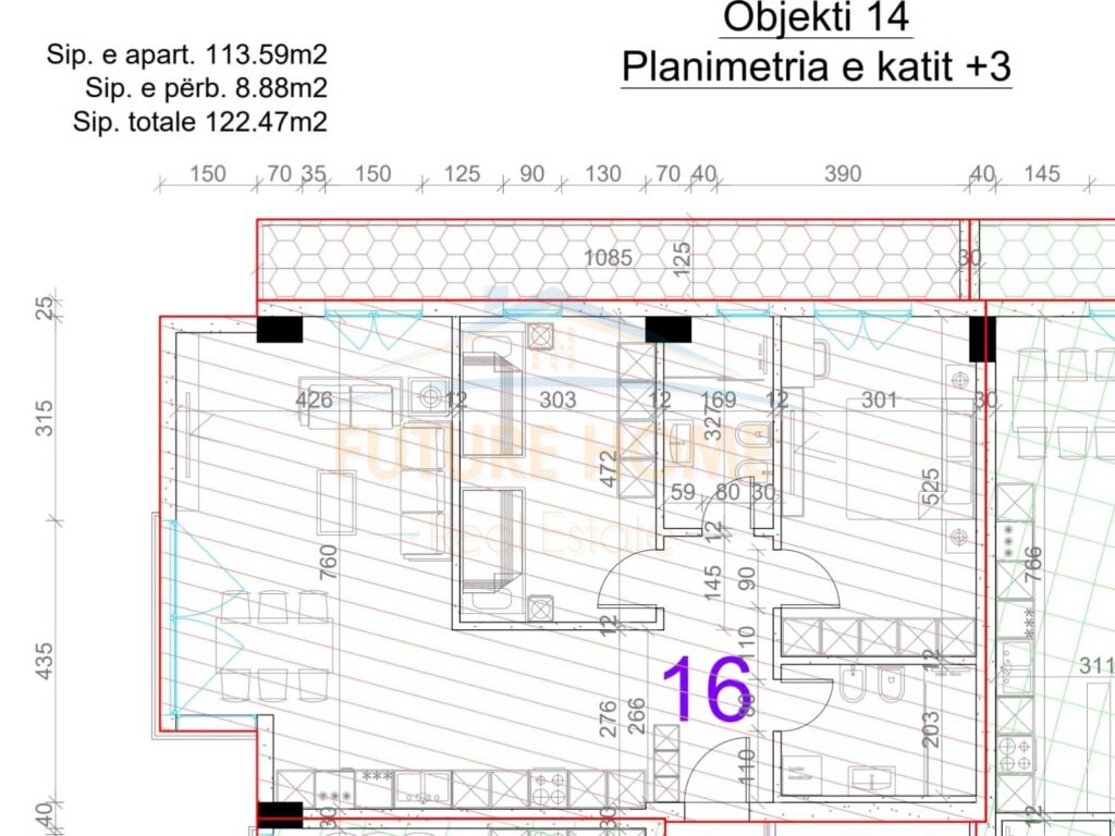 Shitet, Apartament 2+1+2, Currila, Durres.