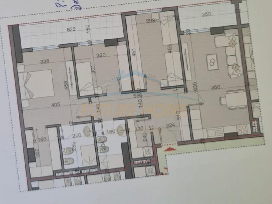 Shitet, Apartament 3+1+2 , Unaza e Re. UNA38516