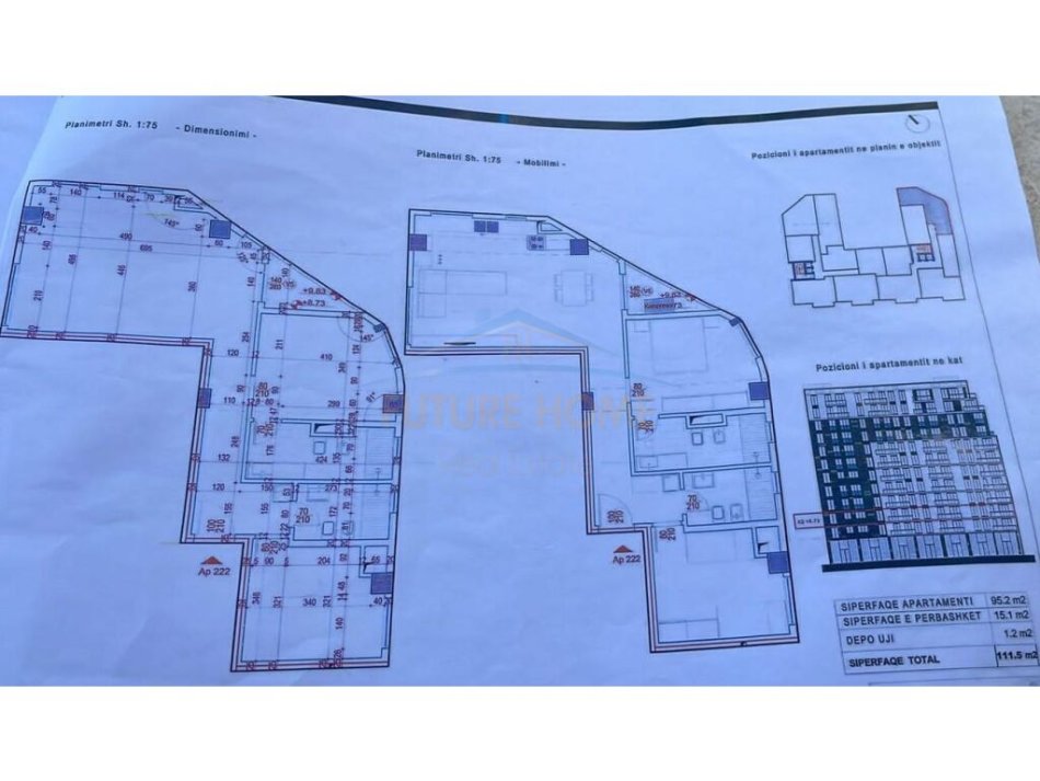 Shitet Apartament 2+1+2, Komuna e Parisit, Tiranë.