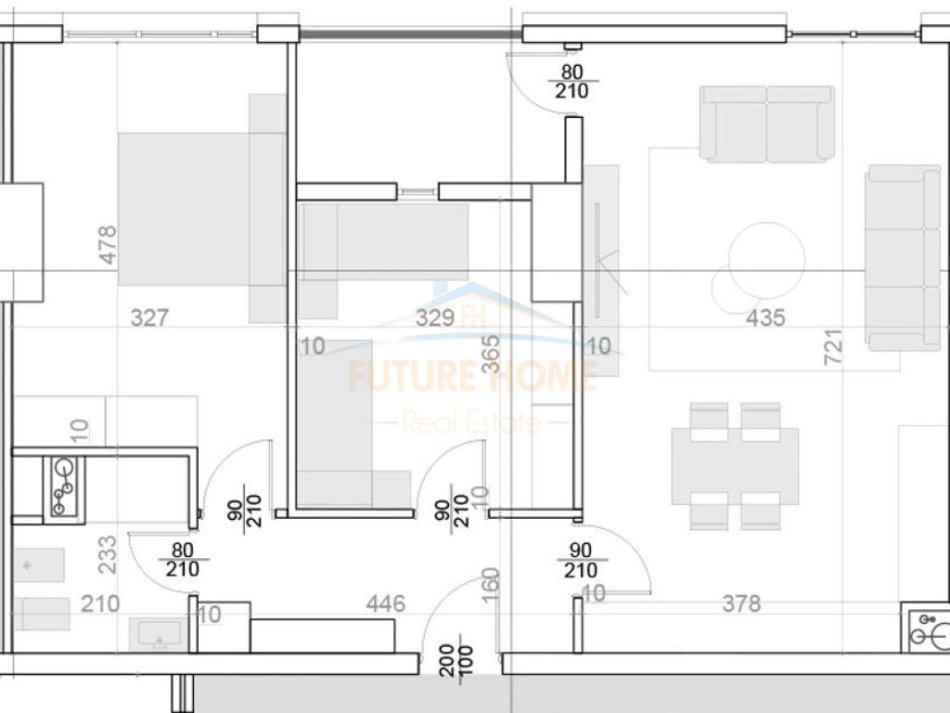 Apartament 2+1 për shitje tek Kompleksi Square 21