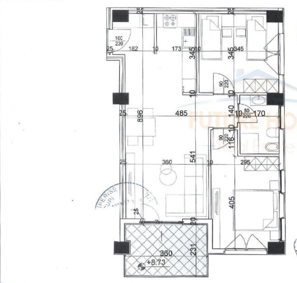 Disponojme apartament 2+1 per shitje tek Kompleksi Aura, Laprake