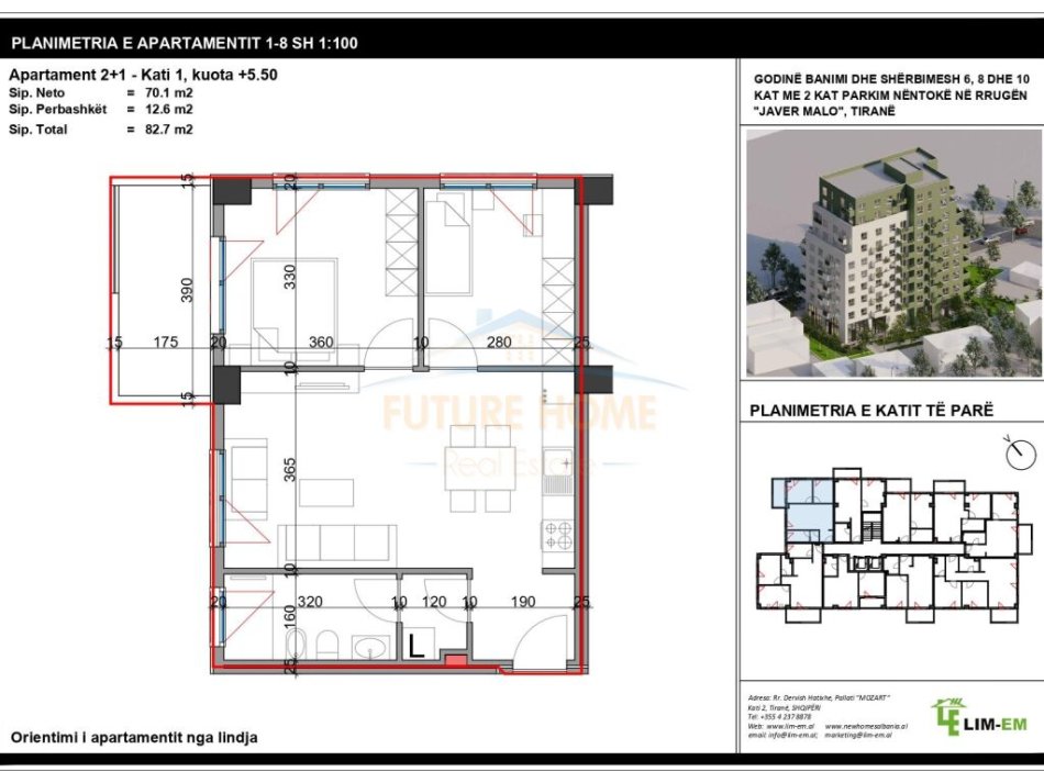 Shitet, Apartament 2+1,Viva Rezidence, Don Bosko