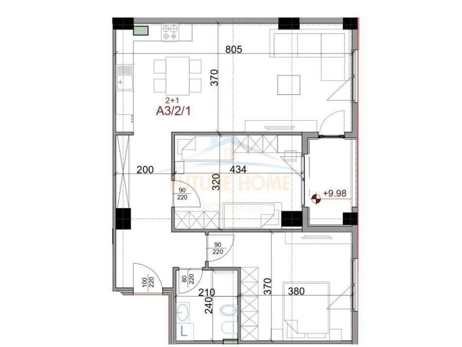 Shitet apartament 2+1 ne Laprake, te Kompleksi Aura