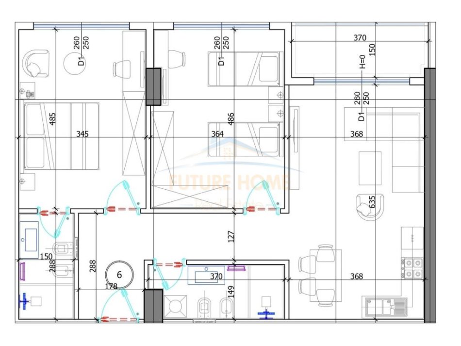 Apartament 2+1+2 tek Liburna Residence, Golem
