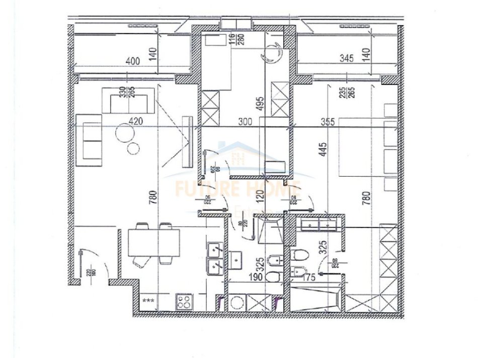 Shitet, Apartament 2+1+2 tek Riverside Residence