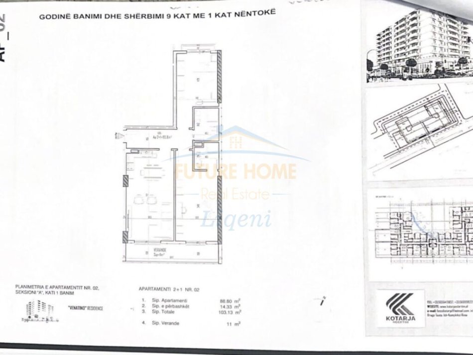 Shitet, Apartament 2+1+2, Kamez, Venatino Residence, Tirane.