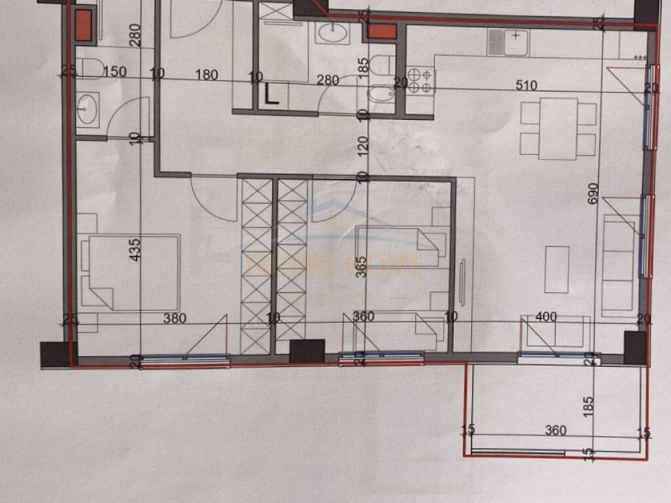 Tirane, shitet apartament 2+1, Kati 3, 113 m2 181,440 € (Rruga Javer Malo)