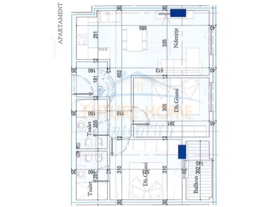 Tirane, shitet apartament 2+1, Kati 4, 87 m² 96,000 € (Dogana)