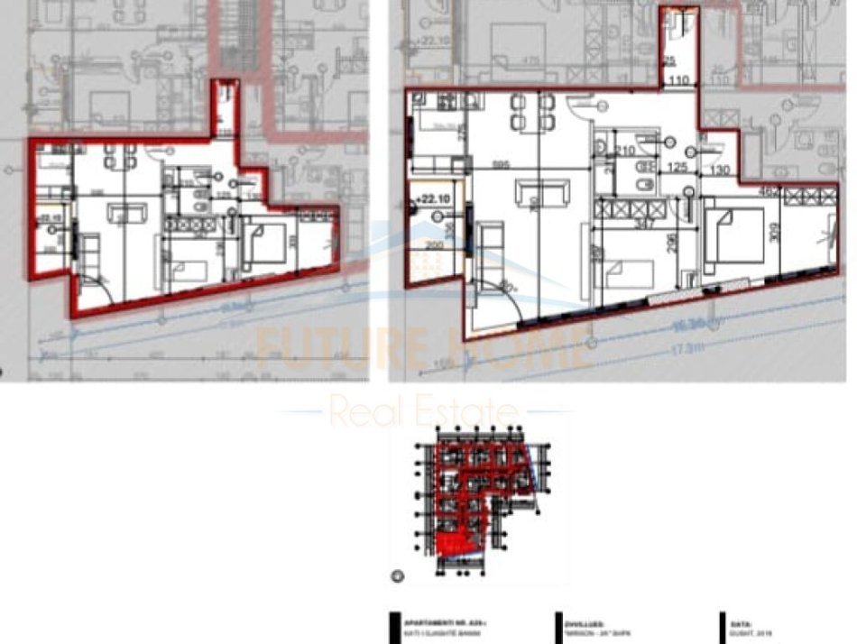 Tirane, shitet apartament 2+1, Kati 6, 111 m² 160,000 € (Rruga e Dibres)