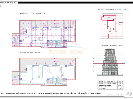 Shitje, Apartament 3+1+2, Rruga e Barrikadave, Tiranë AREA41135