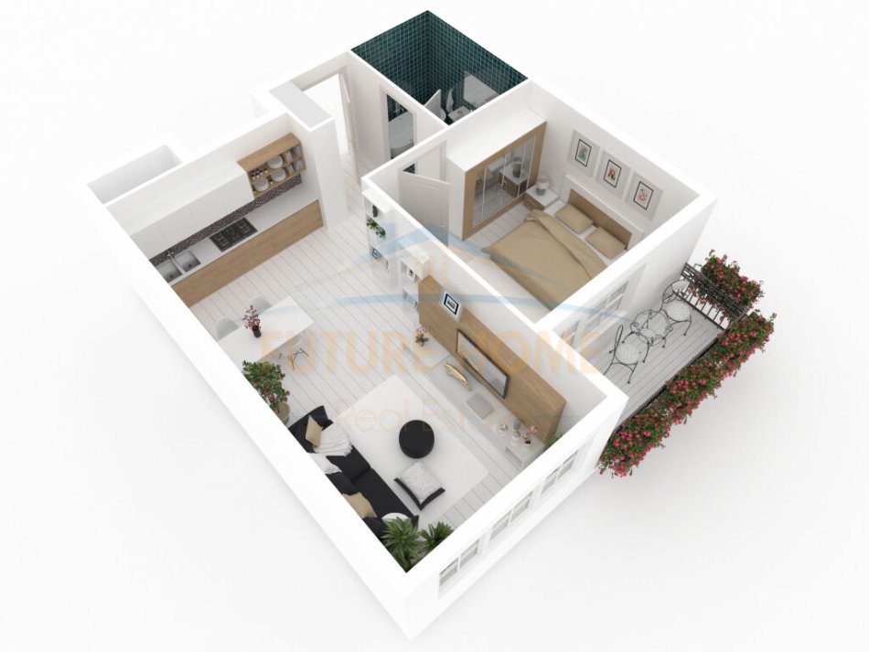 Tirane, shitet apartament 1+1 Kati 7, 79 m² 90.567 € (YZBERISHT)