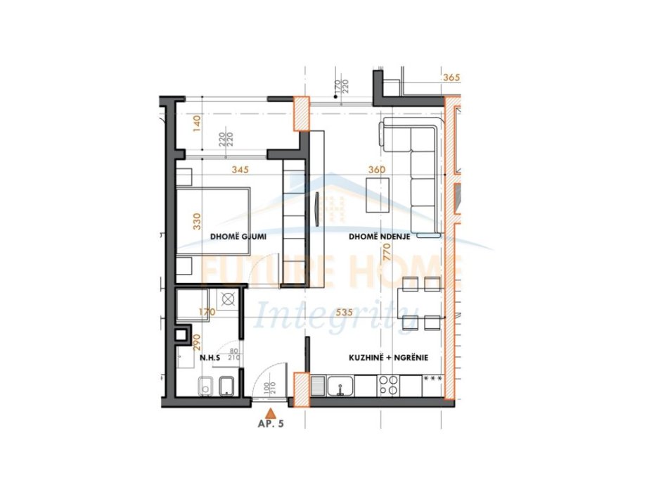 Tirane, shitet apartament 1+1+Ballkon Kati 10, 88.875 € (Ish Fusha E Aviacionit)