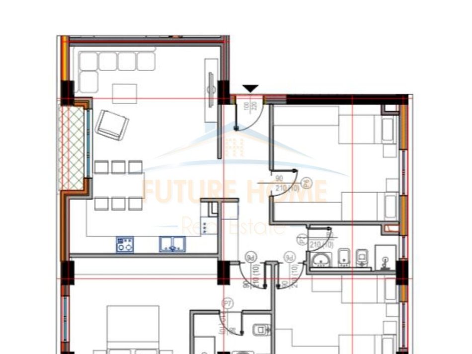 Tirane, shitet apartament 3+1 Kati 3, 147 m² 224.000 € (Kodra e Diellit)