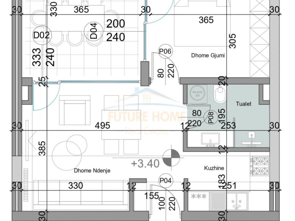 Durres, shitet apartament 1+1+Ballkon Kati 1, 70 m² 139.101 € (Gjiri i Lalezit)