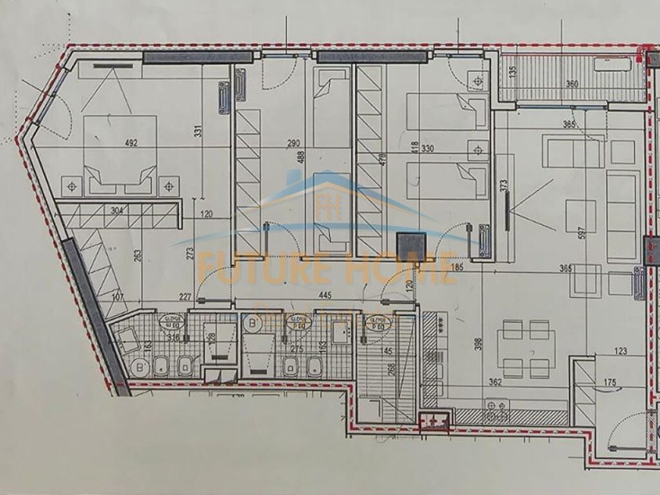 Tirane, shes apartament 3+1+Ballkon Kati 2, 152 m² 258.000 € (Rruga Jordan Misja)