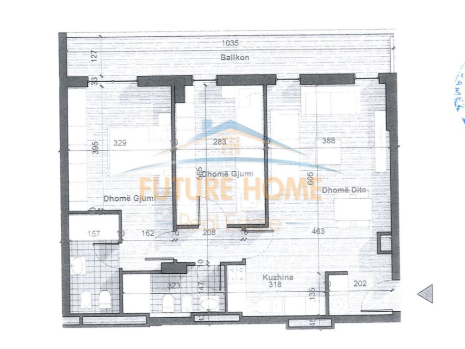 Tirane, shes apartament 2+1+Ballkon Kati 8, 115 m² 110.500 € (UNIVERS CITY)