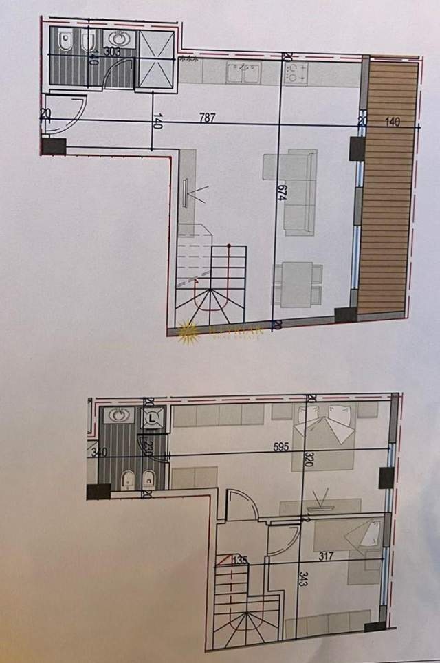 Tirane, shes apartament duplex Dublex Kati 2, 121 m² 1.300 Euro/m2 (Stavri Themeli)