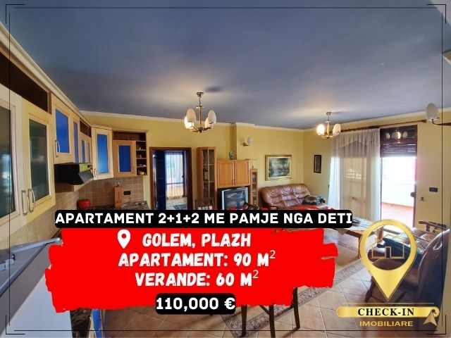 Durres, shitet apartament ne plazh 2+1+BLK Kati 5, 150 m² 110.000 Euro (Golem)