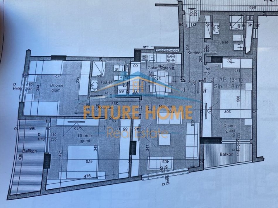 Tirane, jepet me qera apartament 2+1+Ballkon Kati 4, 137 m² 550 € (Unaza e Re)
