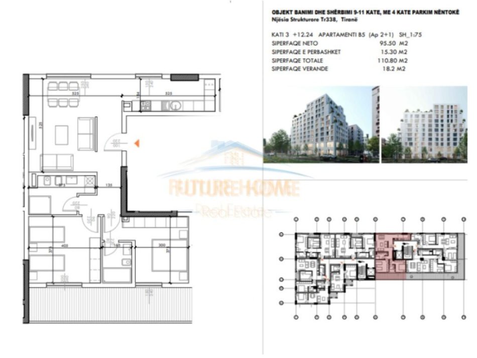 Tirane, shitet apartament 2+1+Ballkon Kati 3, 110 m² 300.000 € (Sulejman Delvina)