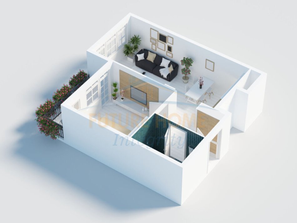 Tirane, shitet apartament 1+1+Ballkon Kati 8, 48 m² 130.000 € (Gjon Buzuku)
