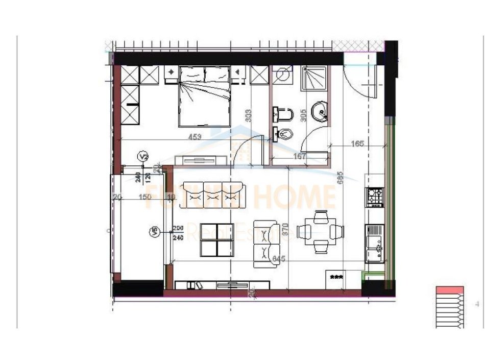 Tirane, shitet apartament 1+1 Kati 13, 74 m² 103.200 € (rruga e kavajes)