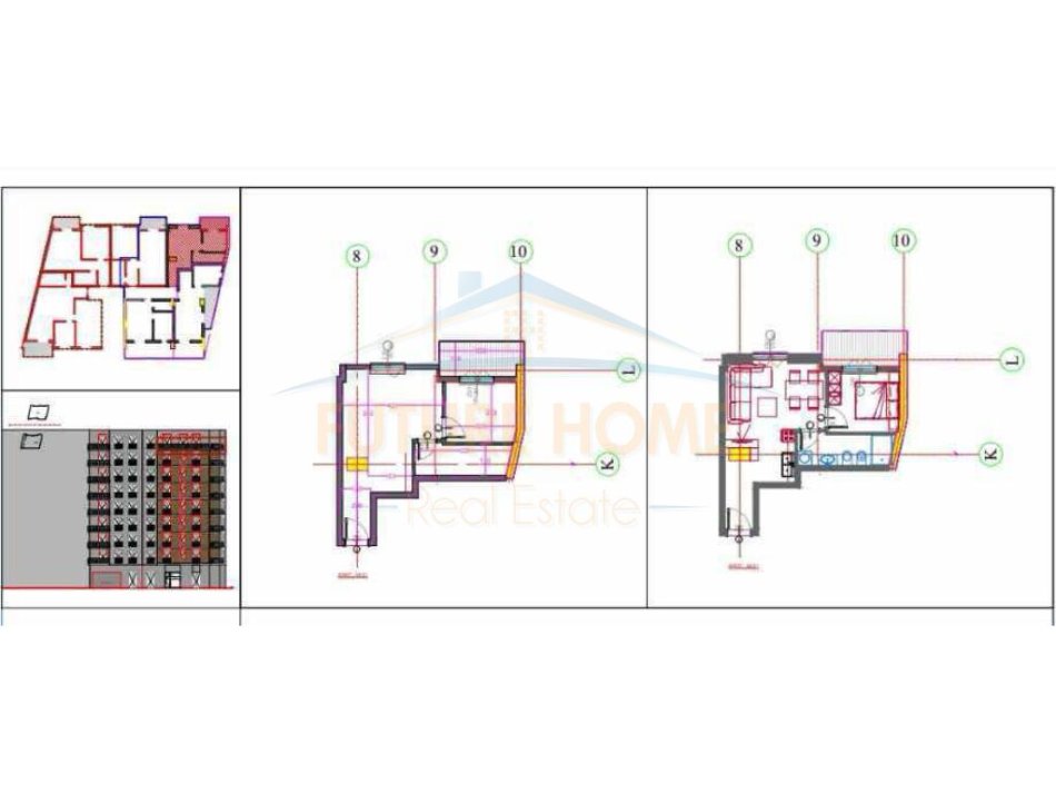 Tirane, shitet apartament 1+1 Kati 8, 56 m² ,76500€ (UNAZA E RE)