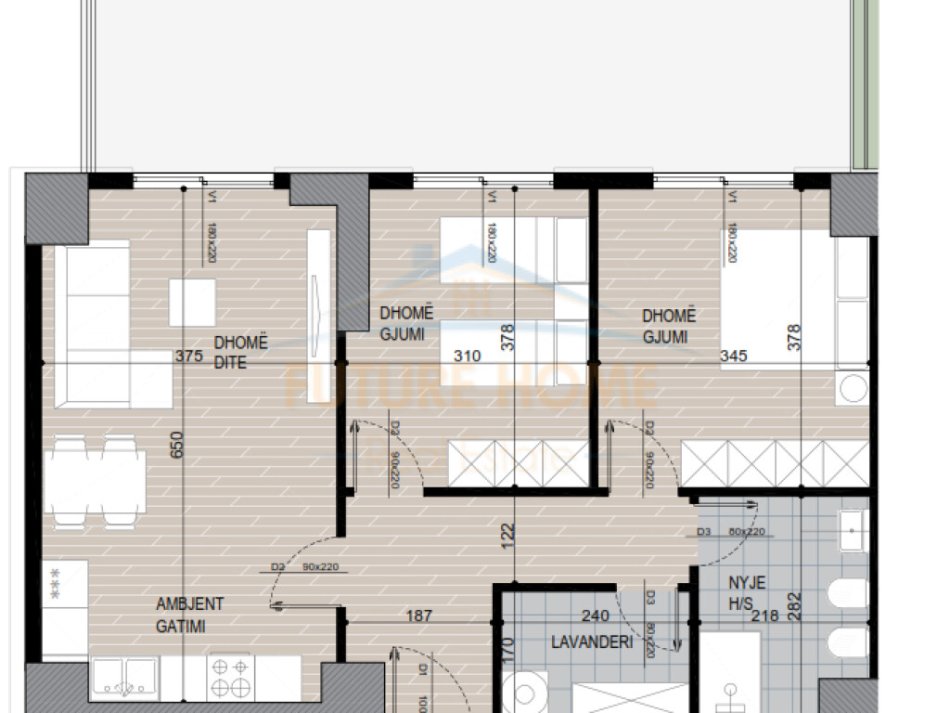 Tirane, shitet apartament 2+1+Ballkon Kati 2, 120 m² 156.585 € (Ish Fusha E Aviacionit)