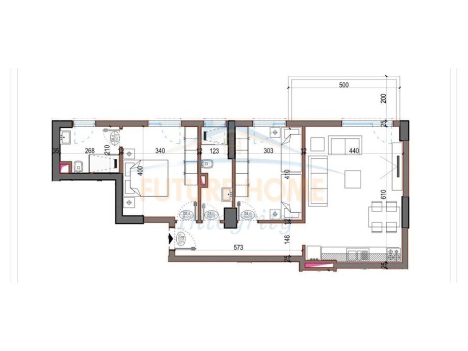 Tirane, shitet apartament 2+1+Ballkon Kati 8, 103 m² 87.550 € (Kamez)