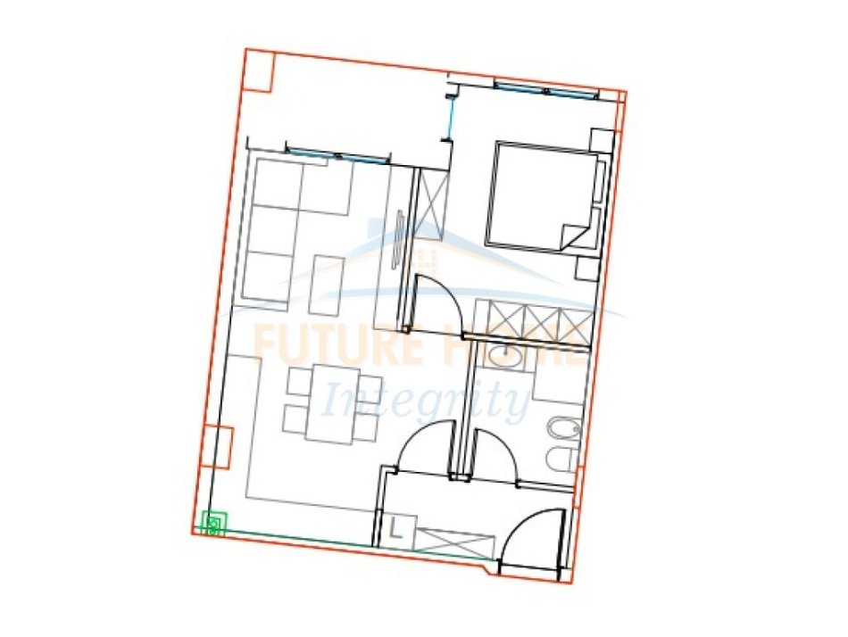 Tirane, shitet apartament 1+1 Kati 3, 65 m² 65.200 € (Paskuqan)