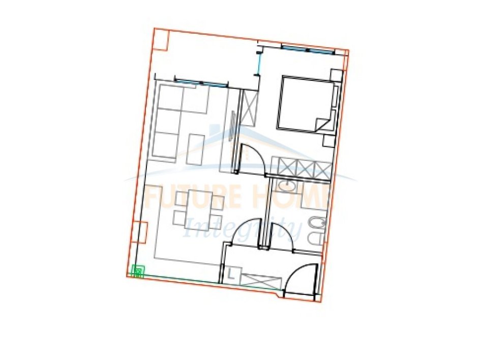 Tirane, shitet apartament 1+1 Kati 3, 65 m² 65.200 € (Kompleksi Aluna Paskuqan)