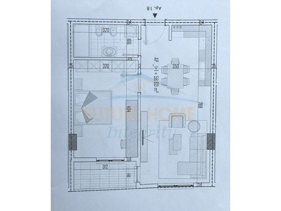 Tirane, shitet apartament 1+1+Ballkon Kati 2, 68 m² 61.200 € (Rezidencën Apollo, Paskuan)