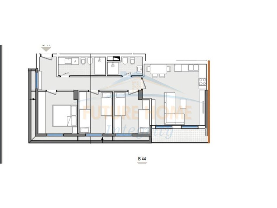 Tirane, shitet apartament 3+1 Kati 4, 122 m² 307.000 € (Stadiumi Dinamo)