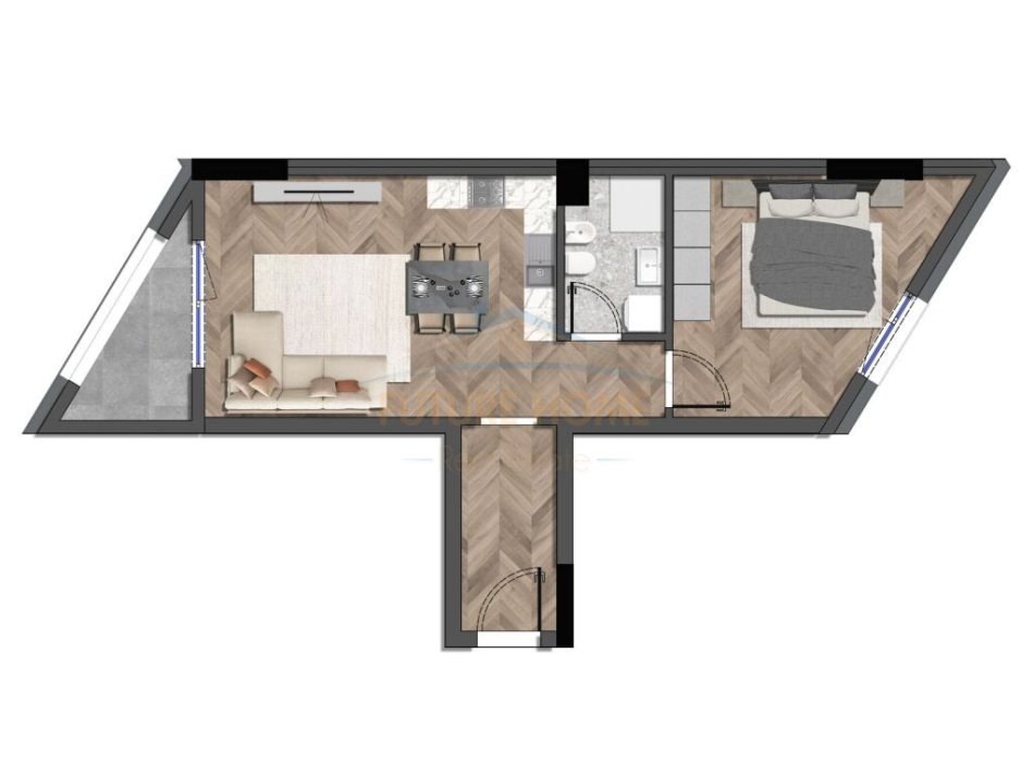 Tirane, shitet apartament 1+1 Kati 11, 72 m² 117.300 € 
