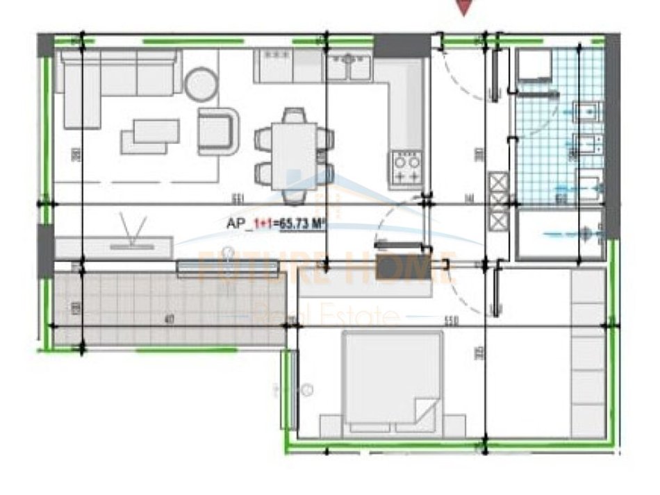 Tirane, shitet apartament 1+1+Ballkon Kati 2, 77 m² 72.209 € (PASKUQAN)