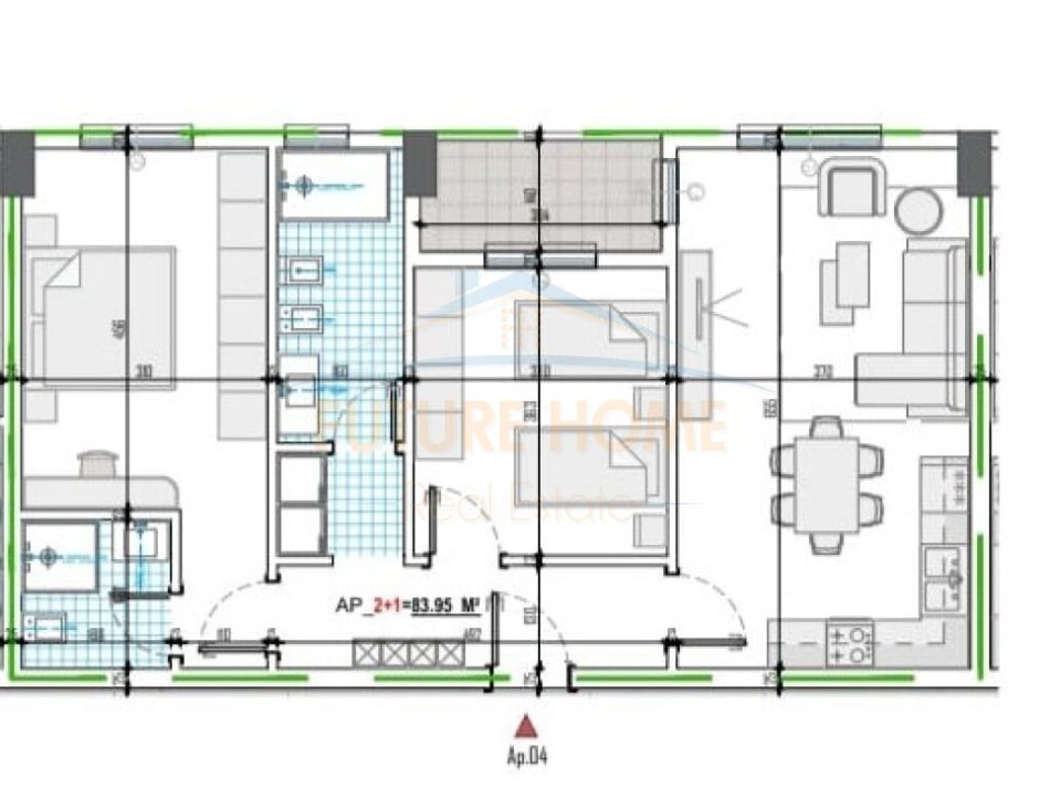 Tirane, shitet apartament 2+1+Ballkon Kati 1, 98 m² 92.229 € (PASKUQAN)
