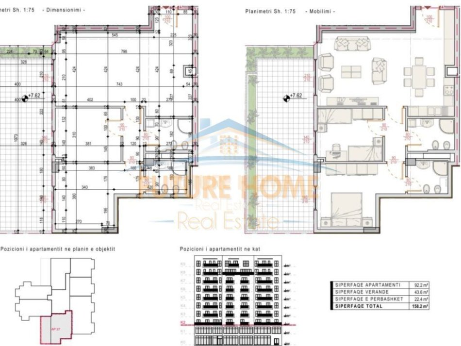 Tirane, jepet me qera ambjent biznesi Kati 2, 158 m² 1.600 € (Rruga e Kosovarëve)