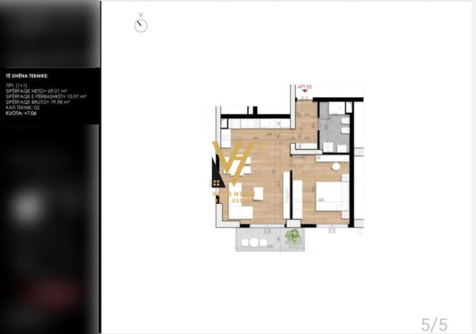 Tirane, shitet apartament 1+1+Ballkon Kati 2, 79 m² 112.000 € (ISH-FUSHA E AVIACIONIT)