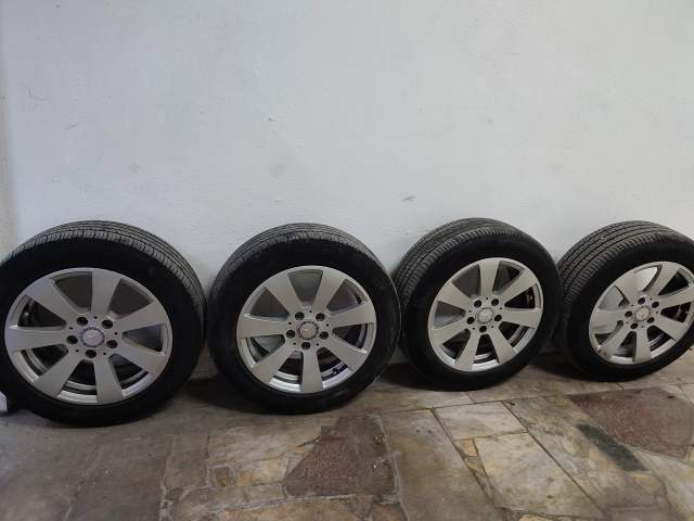 Tirane, Disqe alumini 16" + goma Continental 205x55x16 per Benz, 300 euro