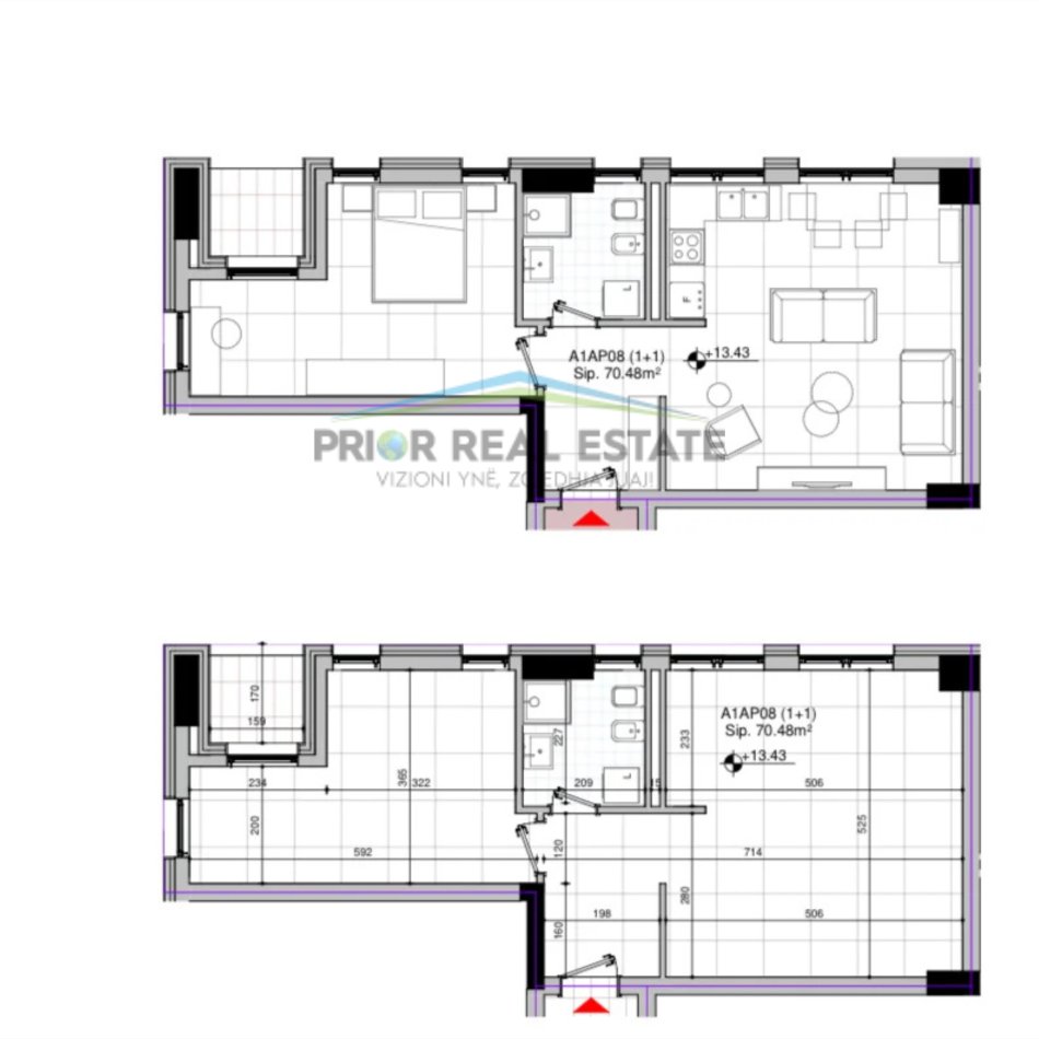 Tirane, shitet apartament 1+1+Ballkon Kati 3, 84 m² 209.000 € (Bulevardi i Ri)